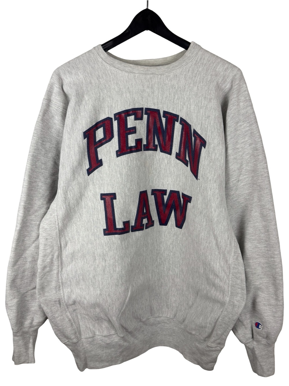 Vintage 90s Champion Reverse Weave Penn Law College Grey Sweatshirt Size 2XL